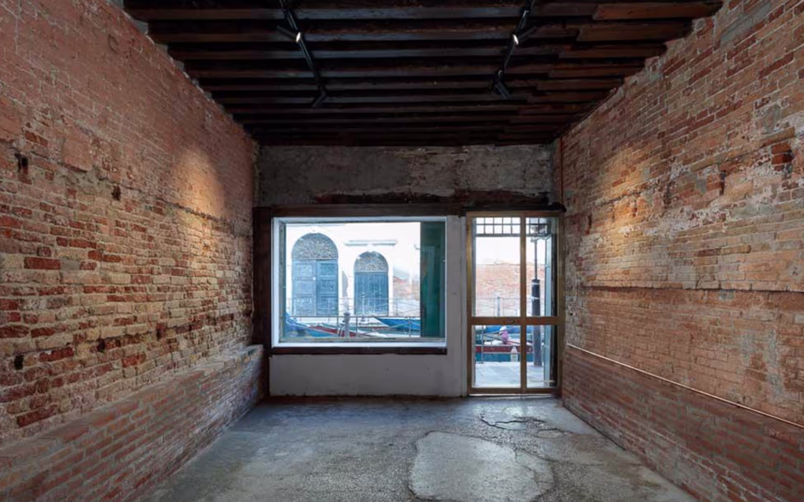 Interior view of Spazio 996/A, the Pavilion's exhibition space in Venice